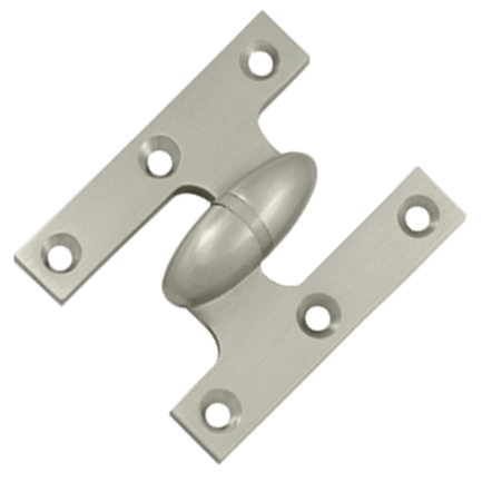 2 1/2 Inch x 2 Inch Solid Brass Olive Knuckle Hinge