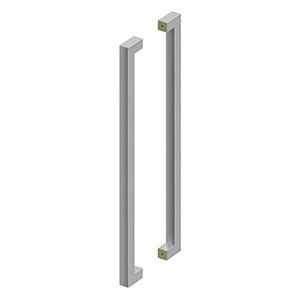 36 Inch Extra Large Stainless Steel Contemporary Pulls (Back to Back)