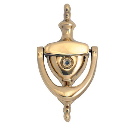 6 Inch (4 Inch c-c) Traditional Style Door Knocker (Polished Brass Finish)