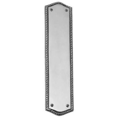 12 Inch Georgian Oval Roped Style Door Push Plate (Several Finish Options)