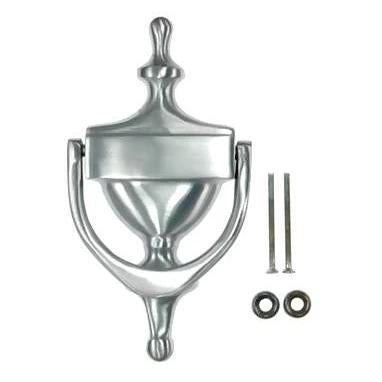 7 Inch (6 1/4 Inch c-c) Heritage Style Door Knocker in Brushed Chrome ...