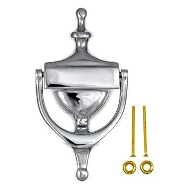 Antique Hardware 7 Inch (6 1/4 Inch c-c) Heritage Style Door Knocker (Polished Chrome Finish) Door Knockers