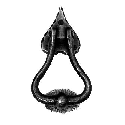 ##Antique Hardware## 7 1/4 Inch Forged Iron Door Knocker (Black Iron Finish)