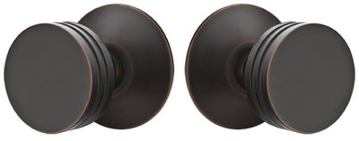 Solid Brass Bern Door Knob Set With Modern Rosette (Several Finishes)