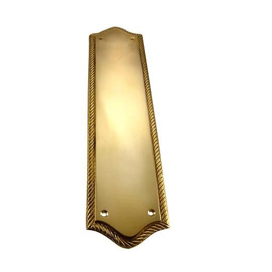 Antique Hardware 12 Inch Georgian Oval Roped Style Door Push Plate (Several Finish Options) Door Push Plates