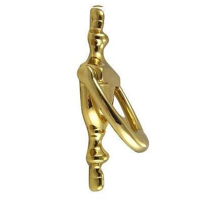 5 7/8 Inch (4 Inch c-c) Solid Brass Traditional Door Knocker (Polished Brass Finish)