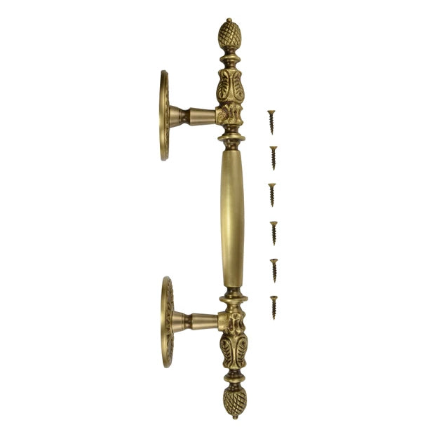 Antique Hardware 13 Inch Large Solid Brass Heavy Duty Door Pull (Antique Brass Finish) Door Knobs & Handles