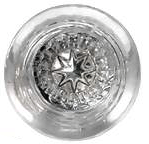 Savannah Round Crystal Door Knob Set with Arched Rosette