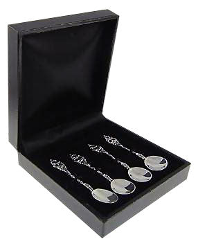 Set of 4 Sterling Silver Trinity Pattern (Boxed)