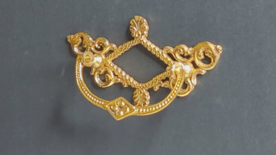 5 1/5 Inch Solid Brass Victorian Beaded Bail Pull