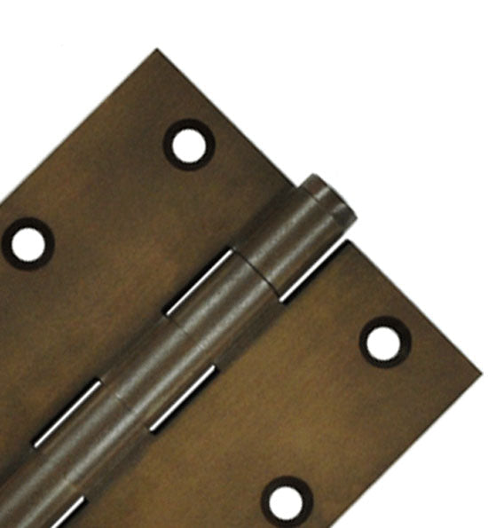 3 1/2 Inch X 3 1/2 Inch Solid Brass Hinge Interchangeable Finials (Square Corner)