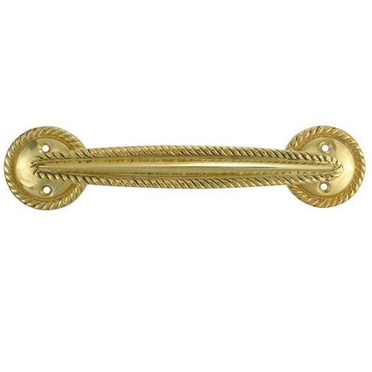 7 Inch Overall (5.00 c-c) Georgian Rope Style Solid Brass Pull (Several Finishes Available)