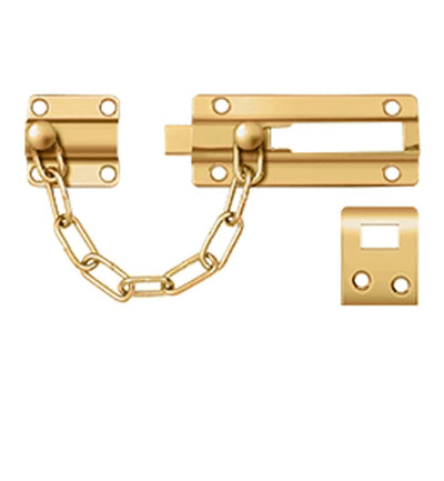 Security, Solid Brass Door Guard, Chain