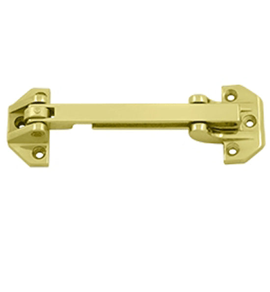 Security, Solid Brass 6 3/4 Inch Door Guard