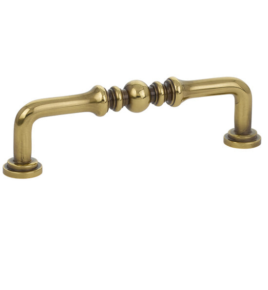4 1/8 Inch (3 1/2 Inch c-c) Solid Brass Spindle Pull