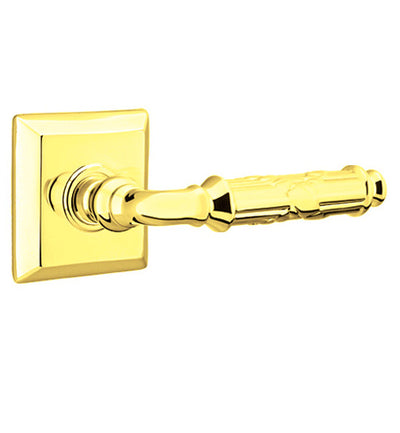 Solid Brass Ribbon & Reed Lever With Quincy Rosette