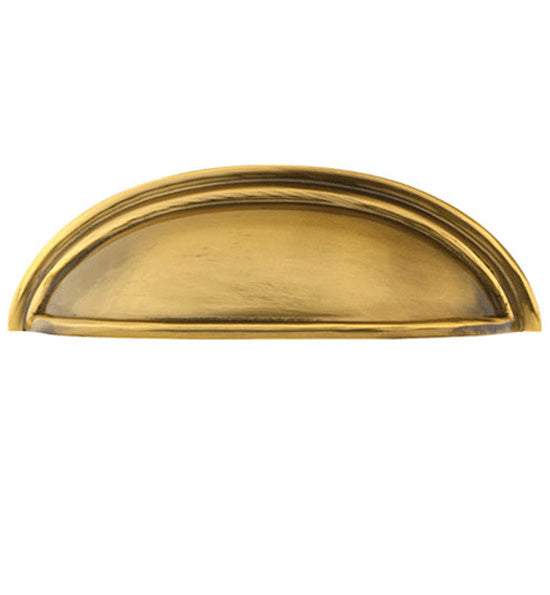 4 1/4 Inch (3 Inch c-c) Solid Brass Cup Pull