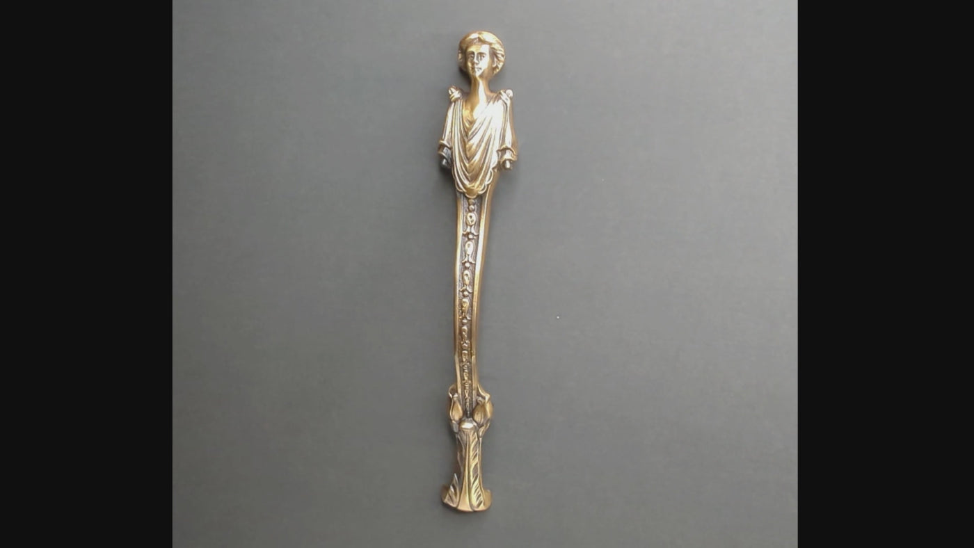 14 Inch Ornate Woman Door Pull Handle (Several Finishes Available)