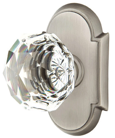 Diamond Crystal Door Knob Set With # 8 Rosette