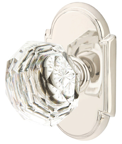 Diamond Crystal Door Knob Set With # 8 Rosette