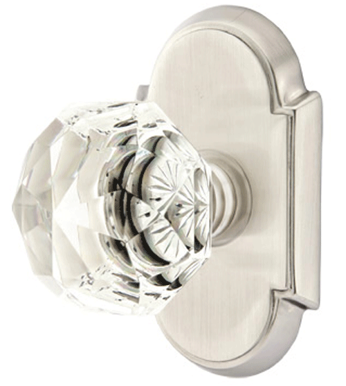 Diamond Crystal Door Knob Set With # 8 Rosette