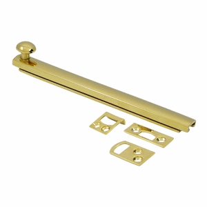6 Inch Solid Brass Surface Bolt