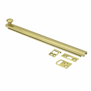 8 Inch Solid Brass Surface Bolt