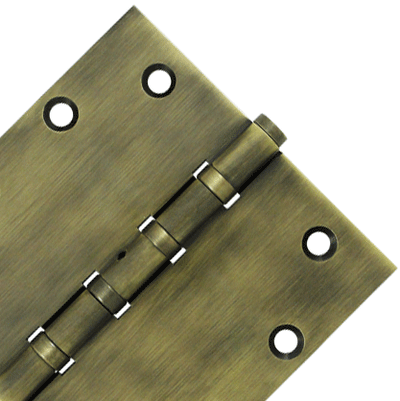 5 Inch X 5 Inch Solid Brass Non-Removable Pin Square Hinge