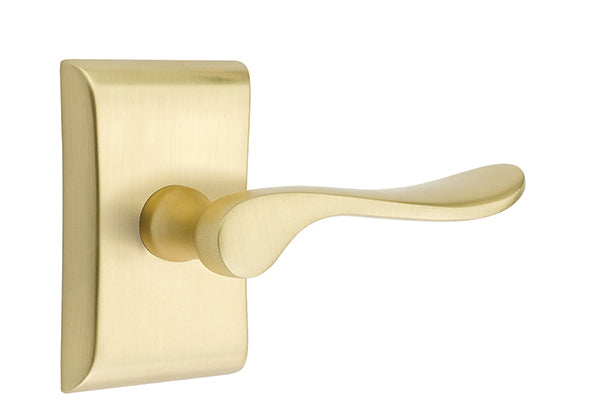 Emtek Solid Brass Luzern Lever With Neos Rosette (Several Finishes)