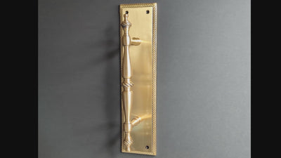 11 1/2 Inch Georgian Roped Style Door Pull and Push Plate (Several Finishes Available)