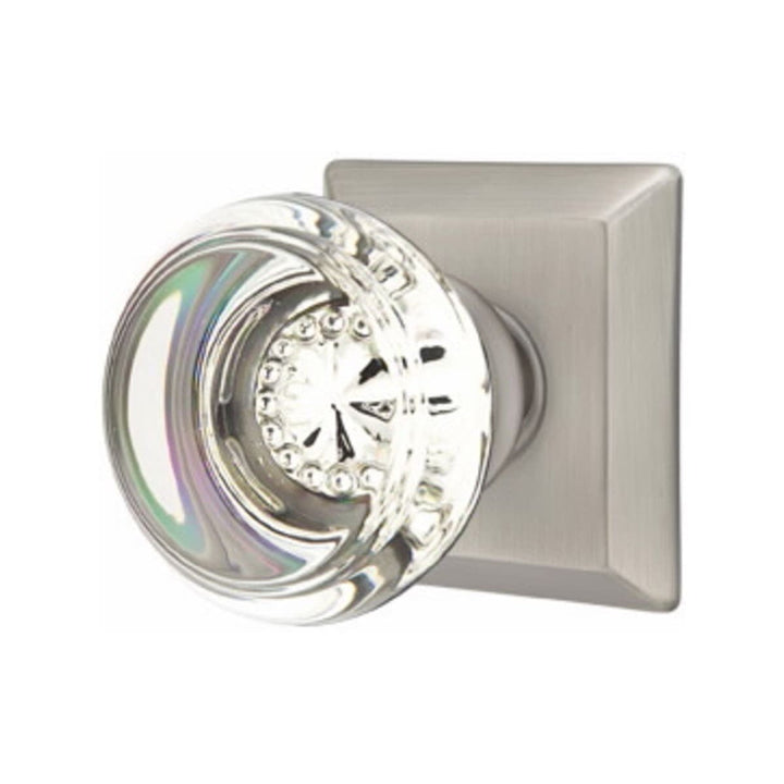 Antique Hardware Emtek Georgetown Crystal Doorknob Set with Quincy Rosette Emtek Glass Crystal Georgetown Door Knob