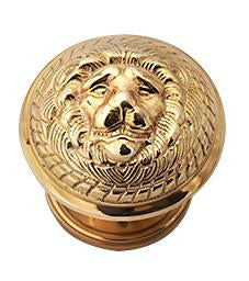 Solid Brass MGM Lion Head Door Knob Set