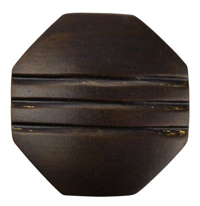Black Striped Aged 1 Inch Pure Brass Art Deco Cabinet & Furniture Knob