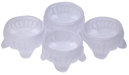 Set of 4 - Clear Frosted Caprice Pattern (Cambridge Glass)