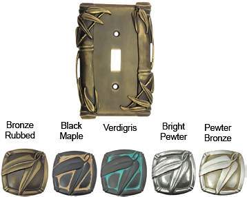 Antique Hardware Bamboo Style Wall Plate (Bronze Rubbed Finish) 