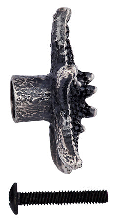 Antique Hardware 1 3/4 Inch  Ocean Seaside Nautical Solid Pewter Decorative Starfish Knob (Satin Pewter Finish) Cabinet Knobs & Handles
