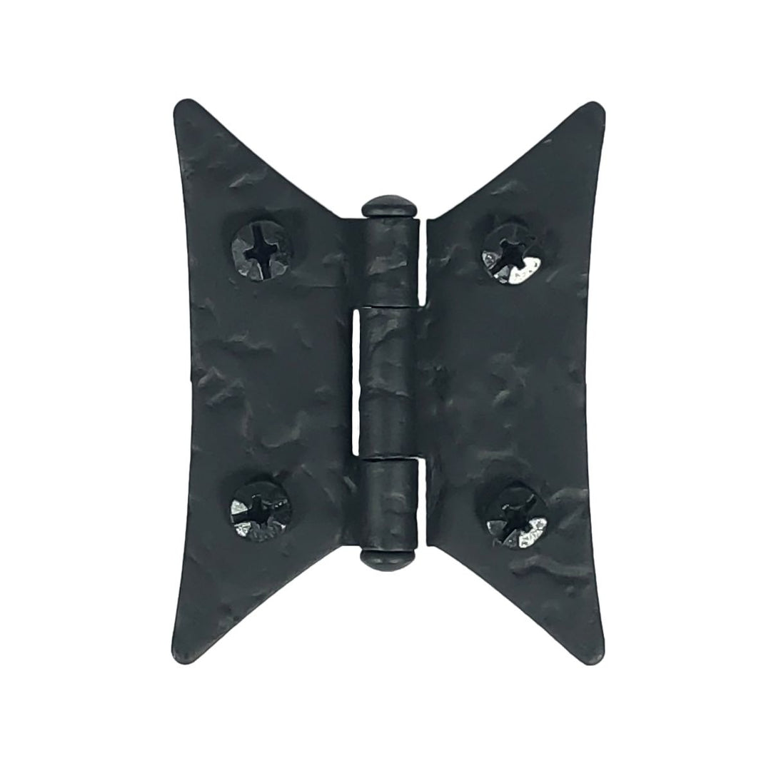Antique Hardware Cast Iron Hinges: Pair of Black Matte Iron Butterfly Hinges HINGE