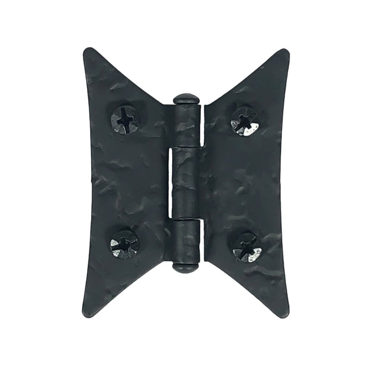 Antique Hardware Cast Iron Hinges: Pair of Black Matte Iron Butterfly Hinges HINGE