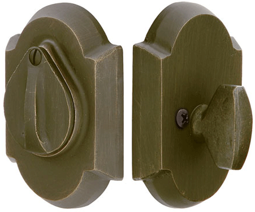 Sand Cast Distressed Traditional Deadbolt With Cover