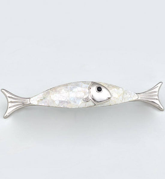 5 7/8 Inch (4 1/2 Inch c-c) Symphony Inlays Mother of Pearl Fish Pull