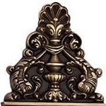 Solid Brass Ornate Victorian Push Plate (Antique Brass Finish)