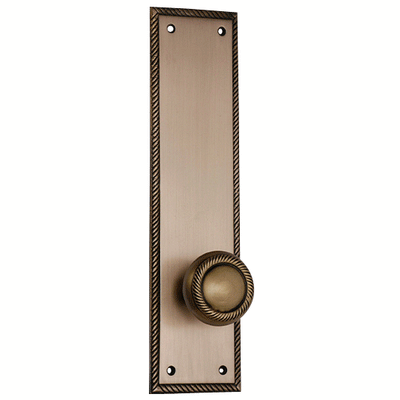 Solid Brass Georgian Rope Door Set with Rope Back Plate (Several Finishes Available)