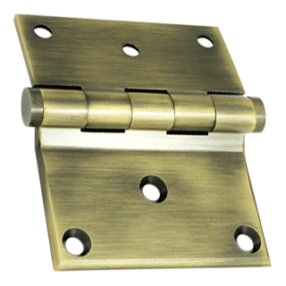 3 x 3 1/2 Inch Solid Brass Half Surface Hinge