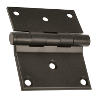 3 x 3 1/2 Inch Solid Brass Half Surface Hinge