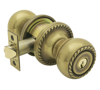 Solid Brass Rope Key In Door Knob with Rope Rosette