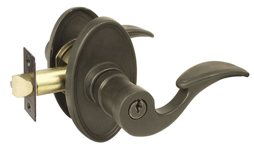 Emtek Solid Brass Siena Key In Door Lever with #13 Rosette