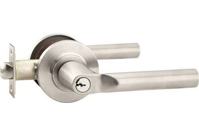 Stainless Steel Hanover Key In Door Lever with Disk Rosette