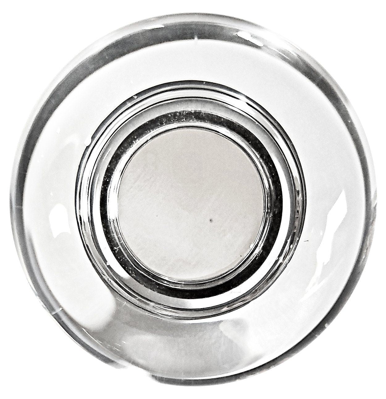 1 1/4 Inch Flat-Faced Round Crystal Clear Glass Cabinet & Furniture Knob