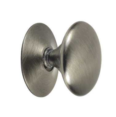 ##Antique Hardware## 1 Inch Pure Brass Traditional Round Knob (Antique Nickel Finish)